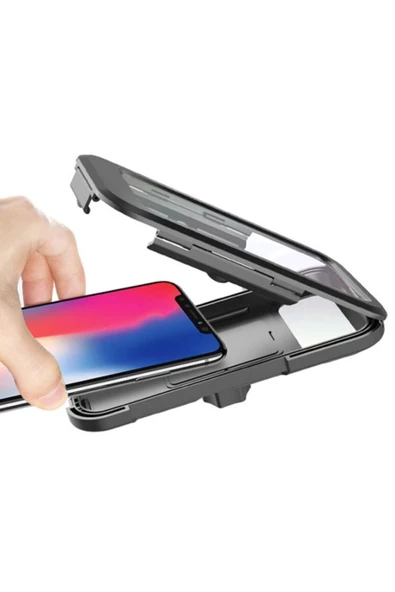 PORTATİF UNİVERSAL MOTOSİKLET BİSİKLET SU GEÇİRMEZ TELEFON TUTUCU DOKUNAMTİK - 7