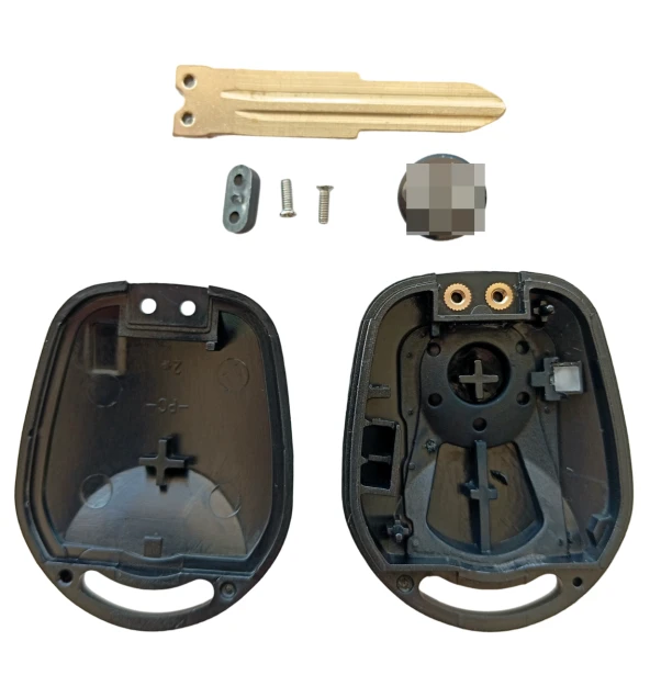 SsangYong Rexton Kyron Uyumlu Kumanda Kabı Anahtar Kabı Oto Anahtarlık 2 Buton Logolu - 4