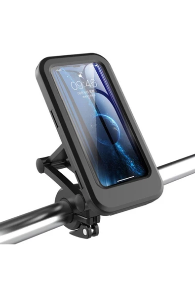 PORTATİF UNİVERSAL MOTOSİKLET BİSİKLET SU GEÇİRMEZ TELEFON TUTUCU DOKUNAMTİK - 3