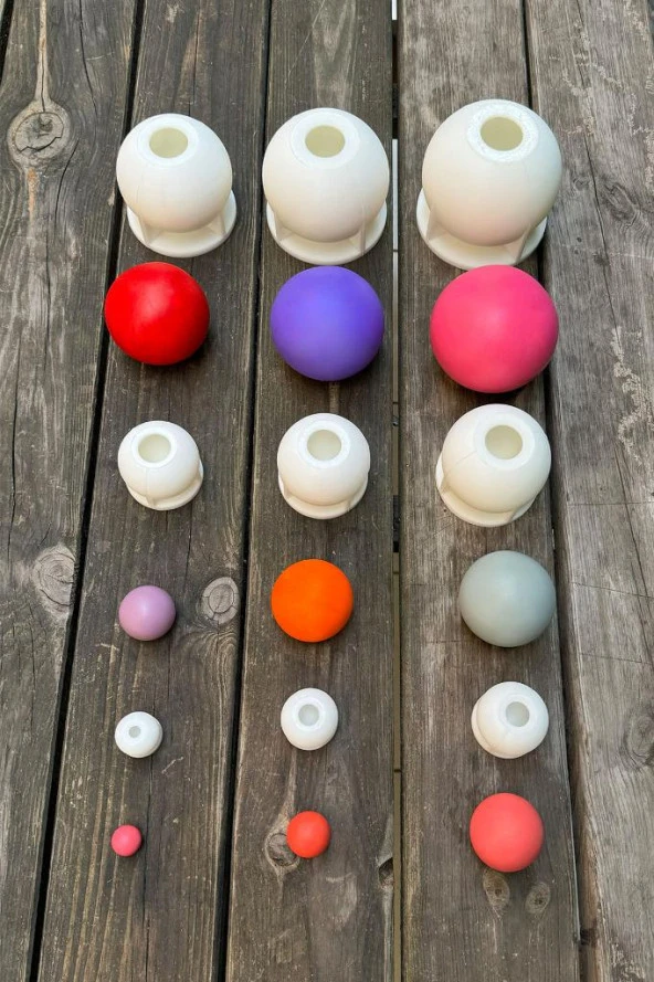 Küre Dokuzlu Silikon Mum Kalıp Seti - Resim 2