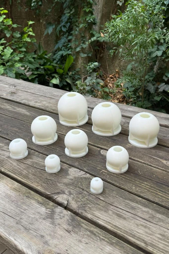 Küre Dokuzlu Silikon Mum Kalıp Seti - Resim 5