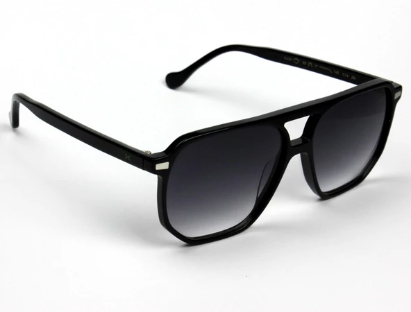 XBLACK 8329 C14 Erkek Güneş Gözlüğü 55 Parlak Siyah - 3