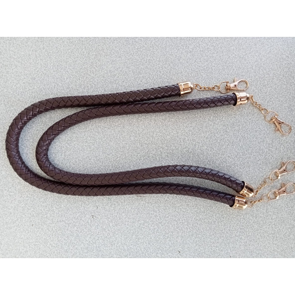 Likya KAHVERENGİ 63 cm Örgülü Deri Çanta Sapı - 2