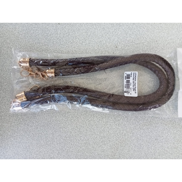 Likya KAHVERENGİ 63 cm Örgülü Deri Çanta Sapı - 3