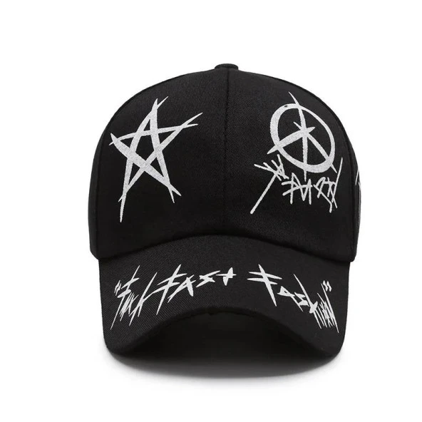 Valkyrie Trucker Şapka Unisex Metal Tokalı Ayarlanabilir Beyzbol Siyah - 3