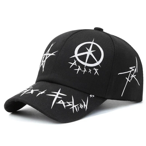 Valkyrie Trucker Şapka Unisex Metal Tokalı Ayarlanabilir Beyzbol Siyah - 7