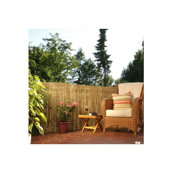 Polybotum Doğal Kamış Hasır Çit 1m X 5m Doğal Bambu -bahçe Çiti - Gölgelik Hasır -tavan Dekorasyon - 3