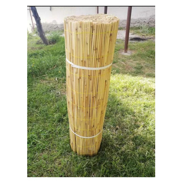 Polybotum Doğal Kamış Hasır Çit 1m X 5m Doğal Bambu -bahçe Çiti - Gölgelik Hasır -tavan Dekorasyon - 4