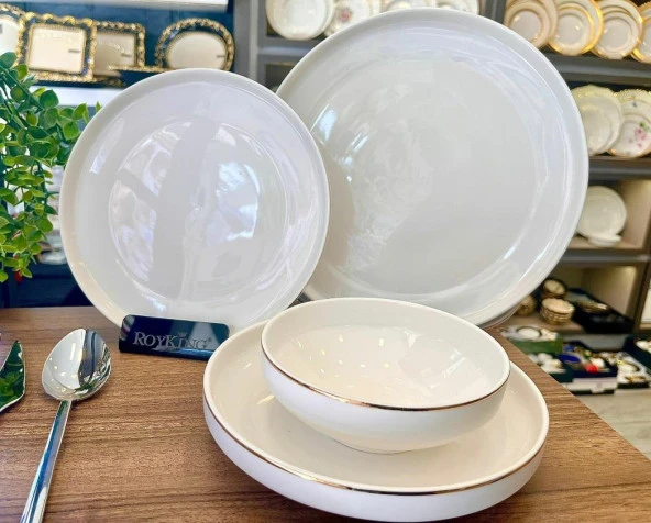 Royking Dina Gold Line 24 Parça Yemek Takımı HRN 23030G - 2