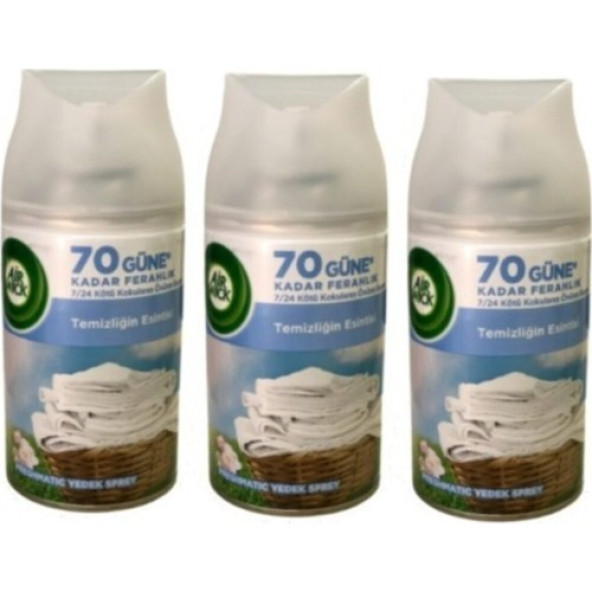 Air Wick Oda Kokusu Temizliğin Esintisi Yedek 70 Güne Kadar Ferahlık 3 x 250 ml