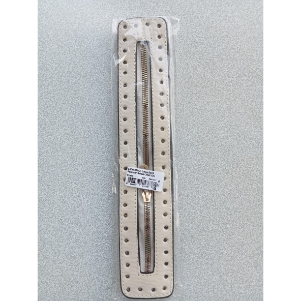 Likya BEJ RENGİ 30/5 CM Deri Çanta Fermuarı - 4