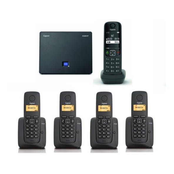 Gigaset AS690 IP 5 Dahili Dect Telsiz Kablosuz Telefon Santrali