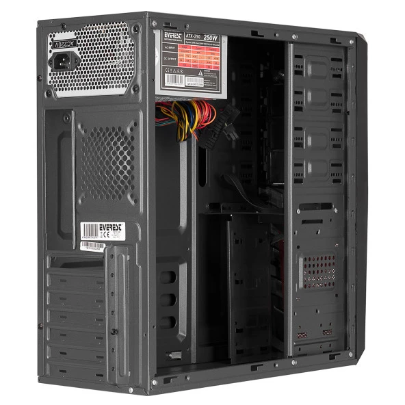 EVEREST 720R 250W PEAK Standart Mid-Tower PC Kasası - Resim 4
