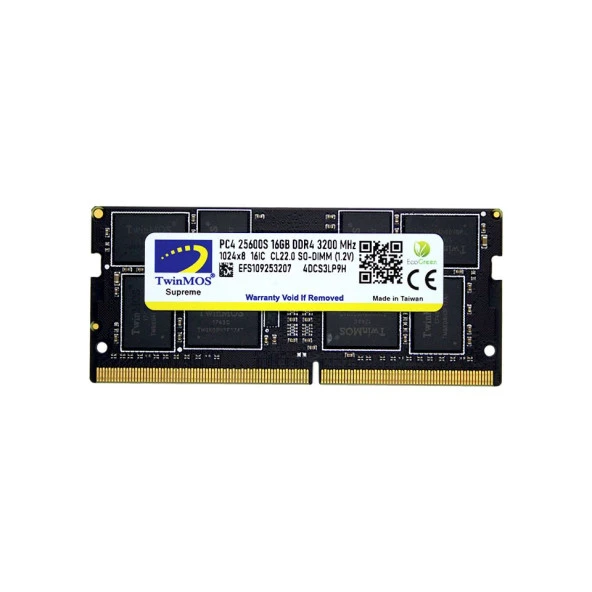TWINMOS 16GB DDR4 3200MHZ NOTEBOOK RAM MDD416GB3200N ürün görseli