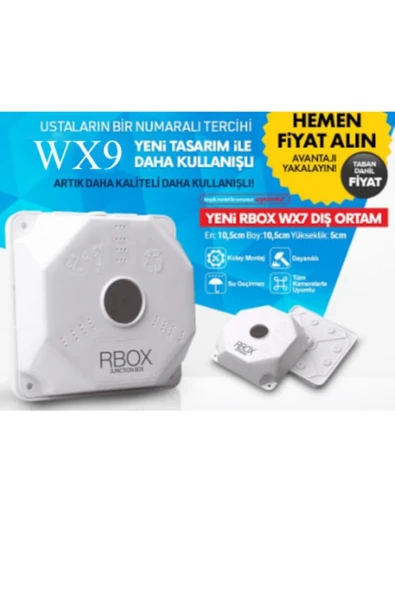 5 ADET Yeni Rbox WX9 Güvenlik Kamera Beyaz Mini Buat+Kapak - 2