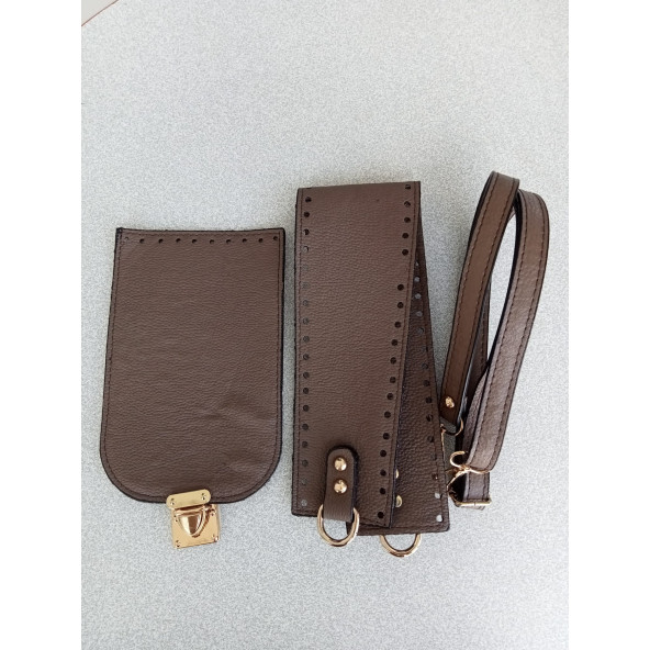 Likya BEJ RENGİ Deri Çanta Yapım Seti - 3