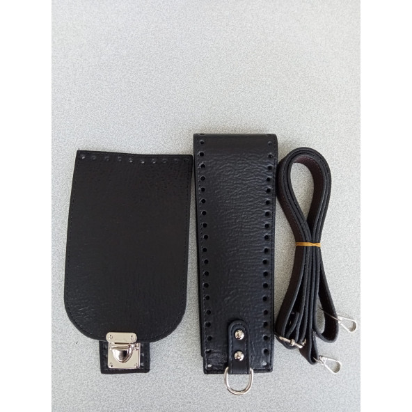 Likya SİYAH Deri Çanta Yapım Seti - 2