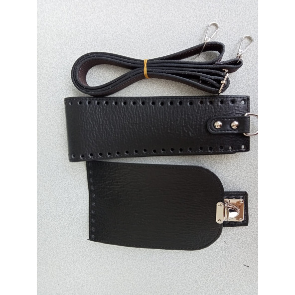 Likya SİYAH Deri Çanta Yapım Seti - 3