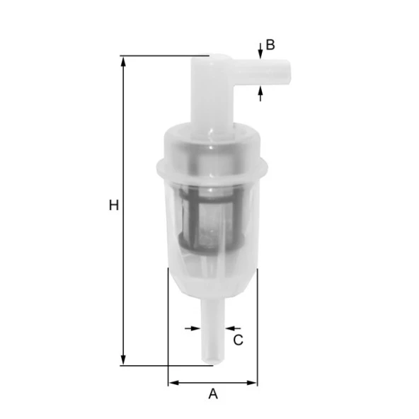 PURFLUX CP100-YAKIT FİLTRESİ SEFFAF PİPO TİP MERCEDES W124 200D > A0014776401