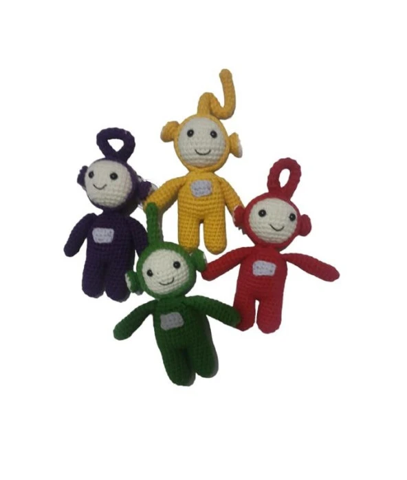 Maskot Teletubbies (Teletabiler) Takımı Amigurumi Organik Oyuncak - 2