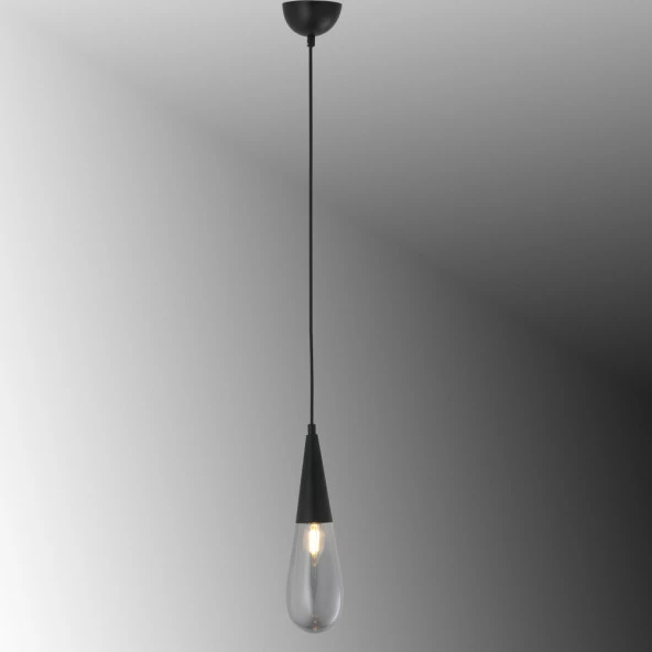 TT023-1-YTK-FULL-SY TT Ayd Damla Modeli Mat Siyah Yatak Başlık - Banyo Avizesi