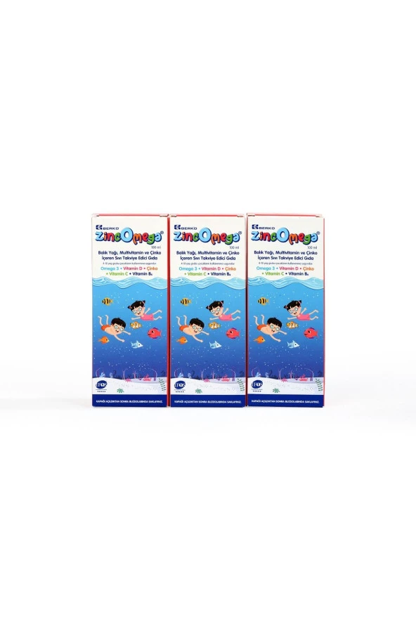 Zincomega Balık Yağı Şurubu 100 ml 3*adet Skt:01.2025