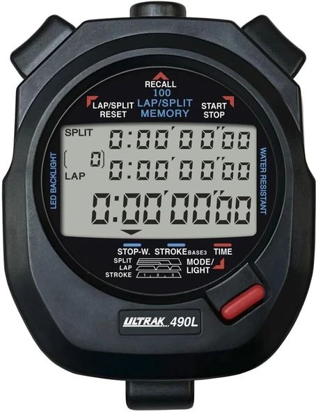 Ultrak 490L - 100 Lap Işıklı (Siyah) Kronometre - 2