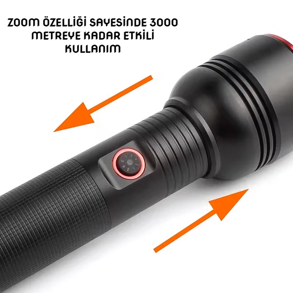 Wison 20W Şarjlı Metal El Feneri (WS-5572) - Resim 4