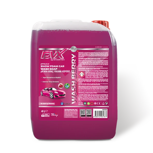 Divortex WashBerry Ph Nötr Oto Şampuanı 4 Litre