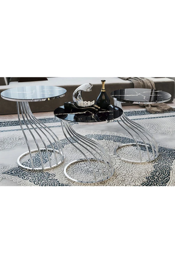 boons Serpens Zigon Sehpa - Krom