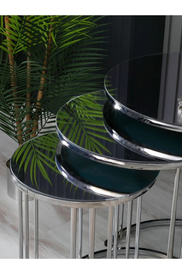 boons Palmira Zigon Sehpa, Beyaz Cam - 6