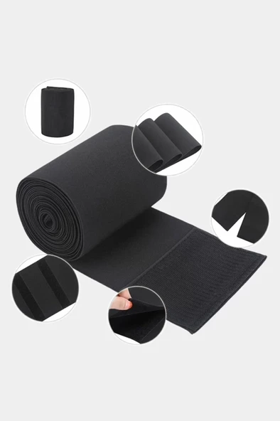 Siyah Unisex İnceltici Zayıflatıcı Sarma Bel Korsesi - Resim 5