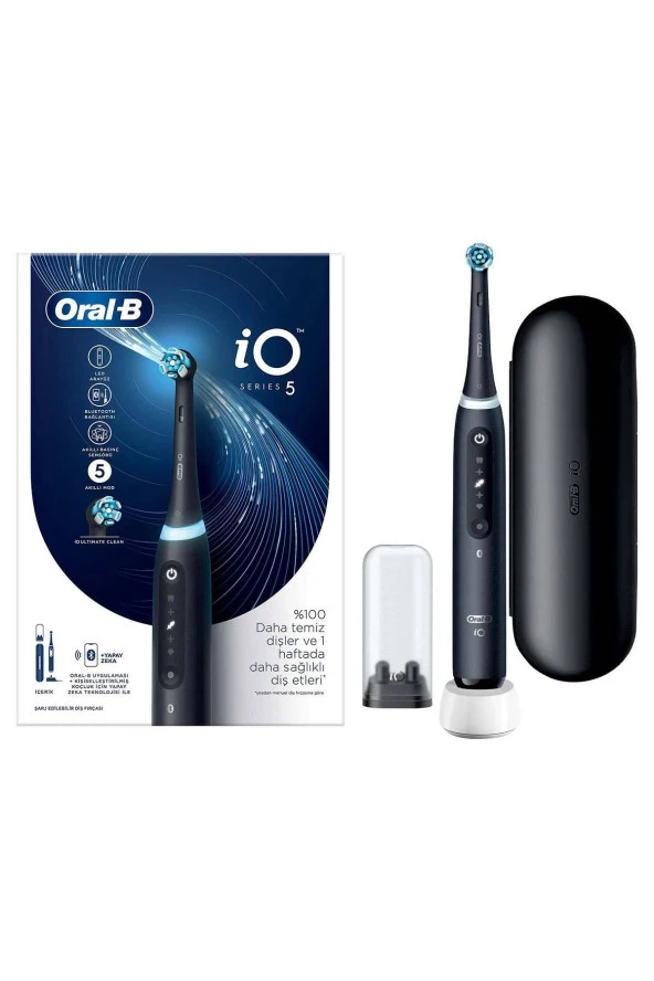 Oral-B İo 5 Şarjlı Diş Fırçası - Mat Siyah - 2