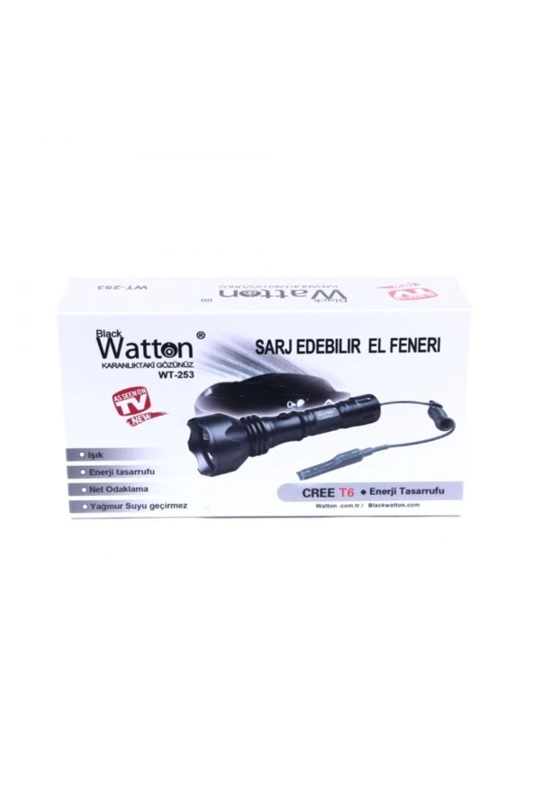 Watton 600 Lümen Tx6 Şarjlı Özel Avcı Feneri Wt-253 - 4