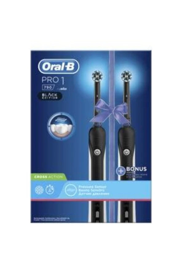Oral-B Pro1 790 Black Edition Şarj Edilebilir Diş Fırçası 2'Li Paket Opro1790