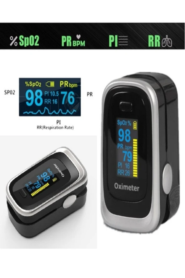 Comfort Plus Pulse Oksimetre M170 Oksijen Satürasyon Ölçüm Cihazı Alarmlı - 6