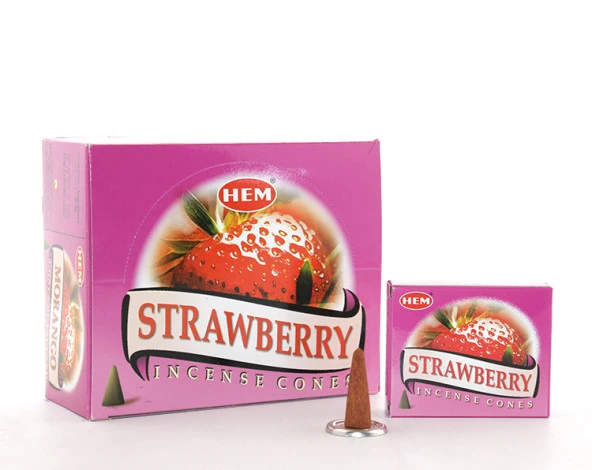 Strawberry Aromalı Konik Tütsü