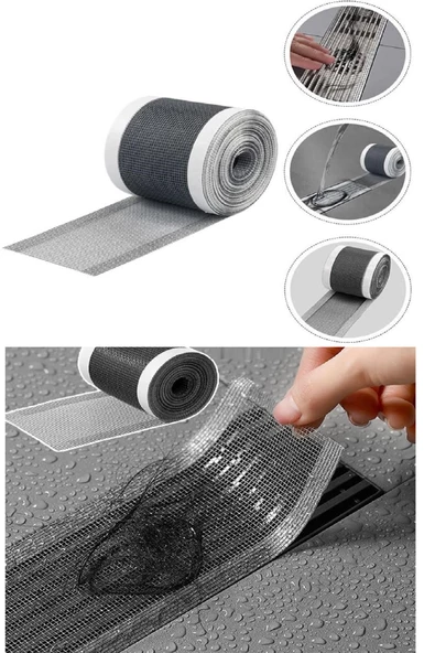 Periboia 4 Metre Yapışkanlı Banyo Gider Koruyucu Saç Toplayıcı – Gider Böcek Koruyucu Gider Süzgeci - Resim 2