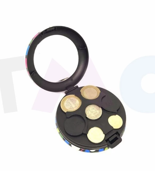 Periboia Bozuk Para Kutusu Metal Aynalı Cüzdanmatik - 5