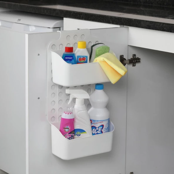 Periboia Ayarlanabilir Organizer iki Katlı - Dolap Kapağına Asılabilir