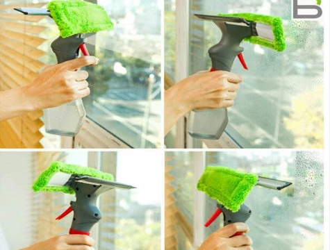 Periboia Spreyli Su Hazneli Mikro fiber Cam Silme Mopu - Resim 4