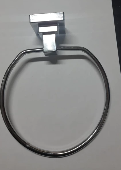 Periboia Piramit Yapışkanlı Yuvarlak Havluluk - Metal Havlu Askısı - Resim 2