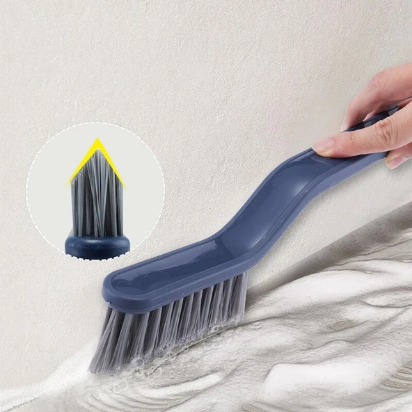 Periboia Cımbızlı Fırça Çok Amaçlı  Kademeli Kesim Uçlu Banyo Klozet Kenarı Pencere Temizleme Aparatı - Resim 3