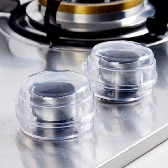 Periboia 4 Lü Set Ocak- Fırın Düğme Koruyucu Kilitli Güvenlik Kapakları ürün görseli