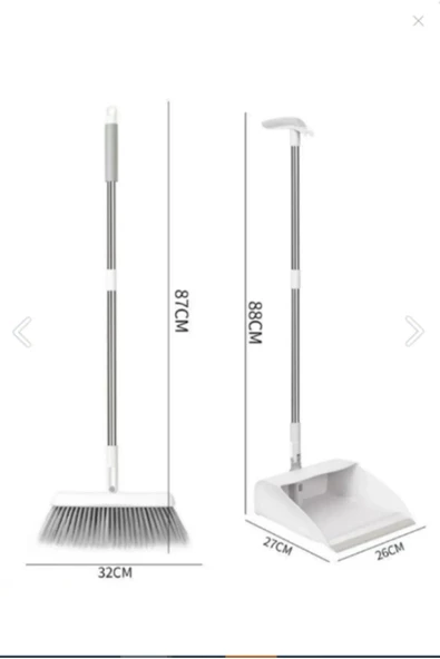 Periboia Faraşlı Kürek Seti - Yer Kaplamaz Tüy Toplayıcı Taraklı Süpürge Temizlik Seti - Resim 5