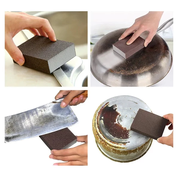 Periboia 2Li Nano Zımpara Sünger Pas Leke Kireç Sökücü Mutfak Tezgah Süngeri Tava Tencere Süngeri