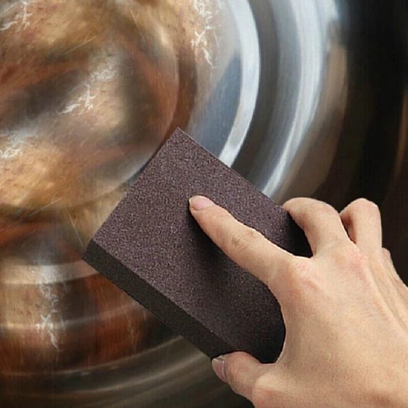 Periboia 2Li Nano Zımpara Sünger Pas Leke Kireç Sökücü Mutfak Tezgah Süngeri Tava Tencere Süngeri - 5