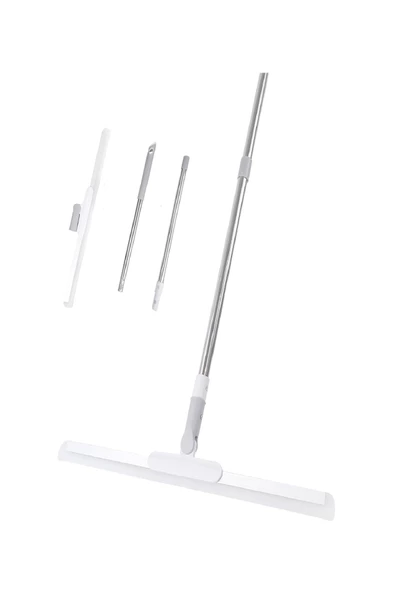 Periboia Teleskobik Saplı Çekçek Yersil Kauçuk Uçlu Uzun Saplı Su Çekici- Duş -Cam -Araba -Banyo Silecek - 2