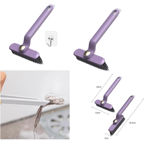 Periboia 360 Derece Dönen Cımbızlı Askılı Fırça Çok Amaçlı Tuvalet Banyo Temizlik Fırçası - 3