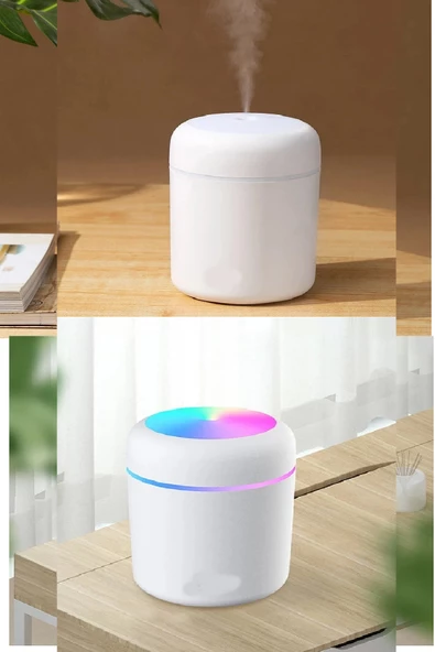 Periboia 300 Ml Ultrasonik Hava Nemlendirici Buhar Makinesi USB li  Işıklı 2 Çubuklu Aroma Difüzörü - 3